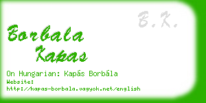 borbala kapas business card